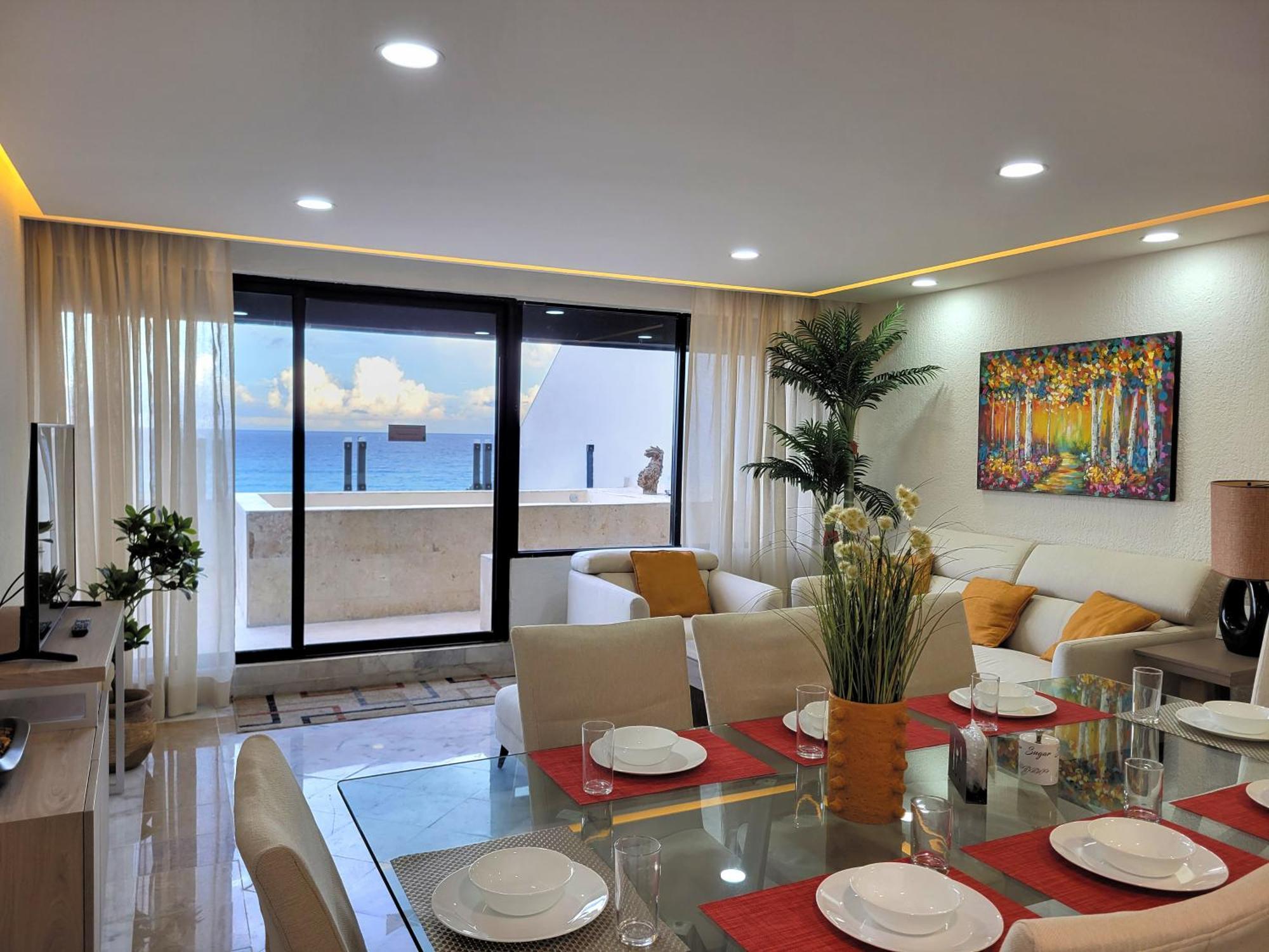 Beachfront Getaway Condo カンクン エクステリア 写真