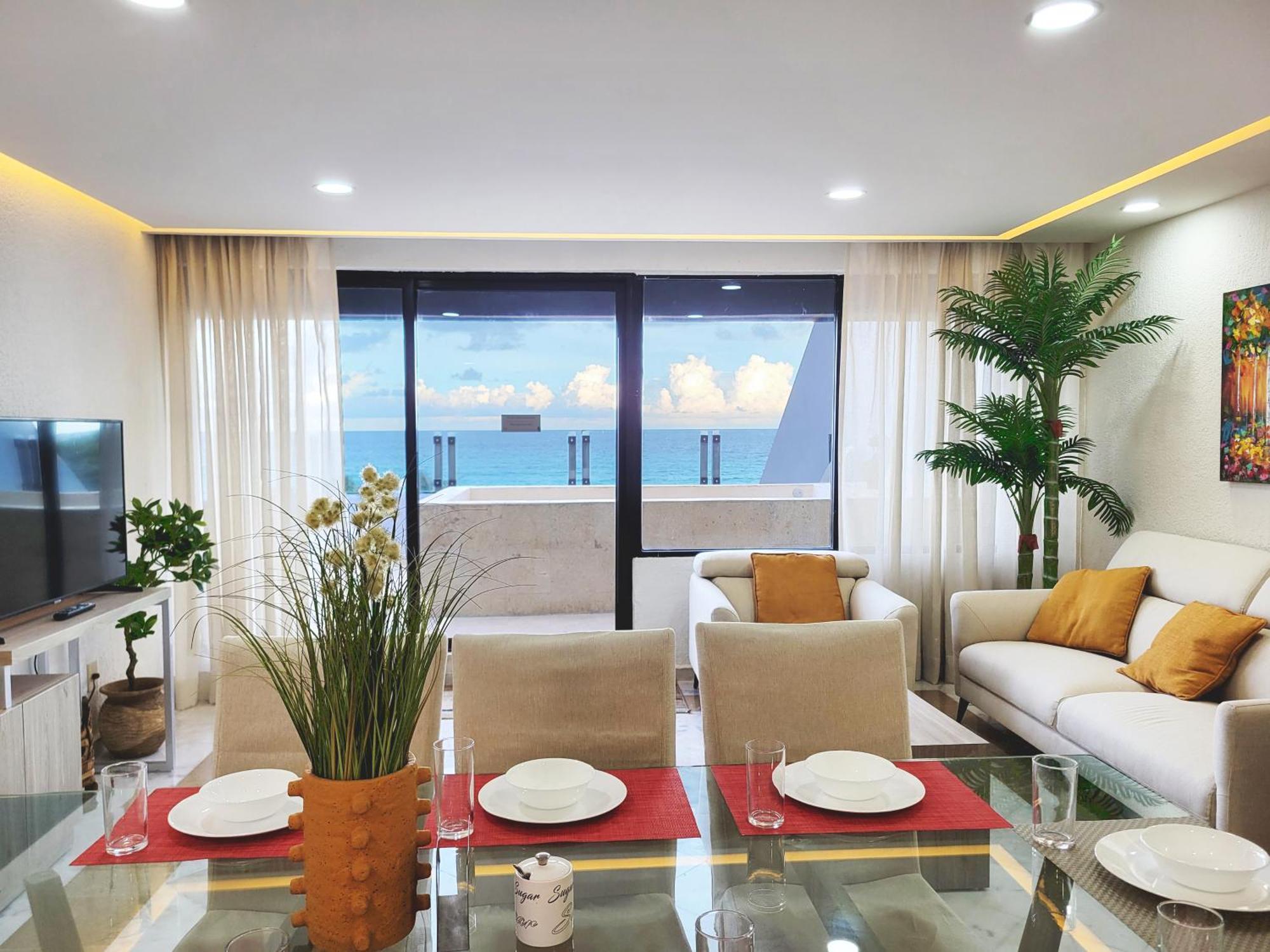 Beachfront Getaway Condo カンクン エクステリア 写真